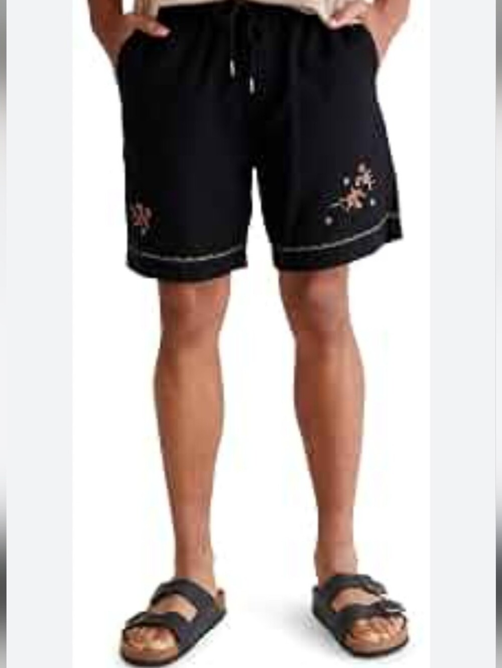 Aeropostale Black Men's Shorts with Subtle Embroidery Cotton Vacation Sz Xs